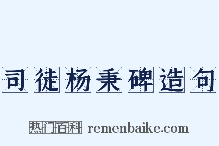 司徒杨秉碑造句是什么意思的图片